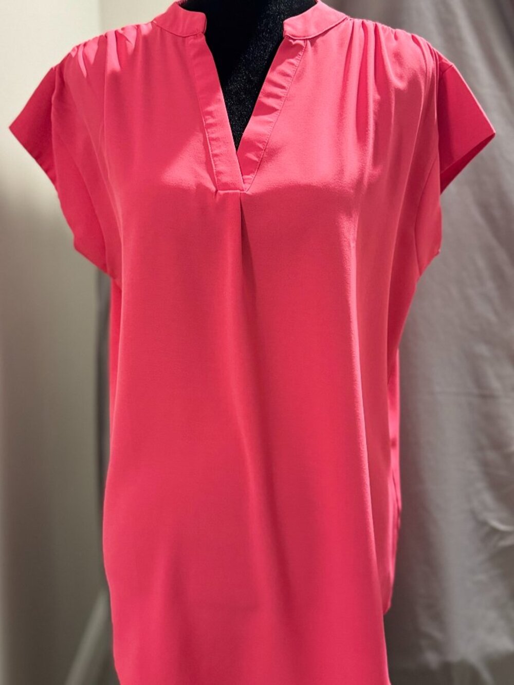 Pink Split Neck Blouse